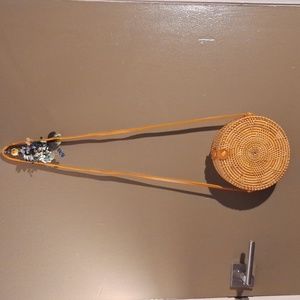 Round Rattan Woven Purse